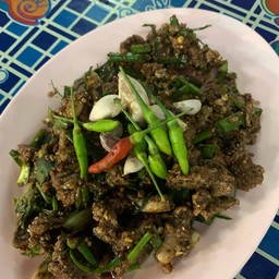 ก้อยเนื้อคั่วสุก