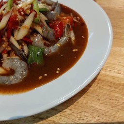 ตําลาวกุ้งสด