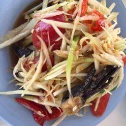 [อร่อยซ่ากับโค้ก] ส้มตำปู+ปลาร้า +  โค้ก ออริจินัล (ขวด)