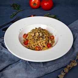 พาสต้าหอยลายไวน์ขาว