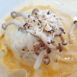 ข้าวไข่ข้นเห็ดชีส