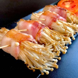 Bacon Wrapped Golden Needle Mushroom