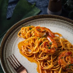 สปาเกตตีพริกเผากุ้ง