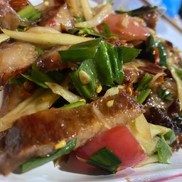 ตำคอหมูย่างปลาร้านัวๆ