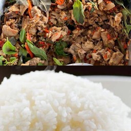 Stir-Fried Duck And Basil With Rice