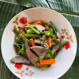 ตับหมูผัดดอกหอม