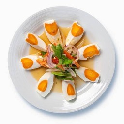 ยำไข่เค็ม สูตรน้ำยำปลาร้า