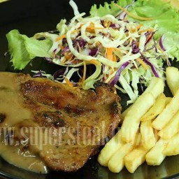 สเต๊กสันคอคุโรบุตะ