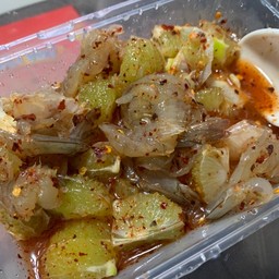 ยำมะนาวกุ้งสด