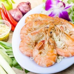 กุ้งทะเลนึ่ง