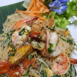 หมี่ผัดชะอมกุ้ง