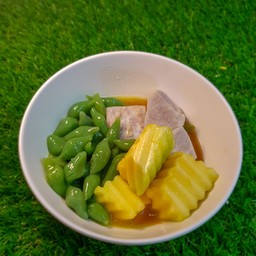 แตงไทยเผือกลอดช่องกะทิน้ำตาลปีบ