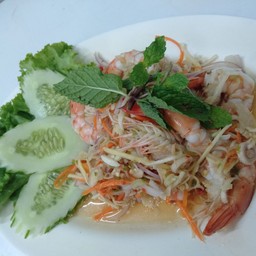 ยำตระใคร้กุ้งสด
