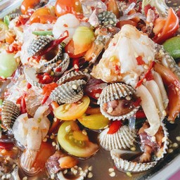 ตำทะเลน้ำปลาร้าแซ่บซี๊ด