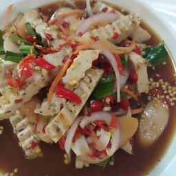 ยำหมูยอฮ๊อดดอกน้ำปลาร้า