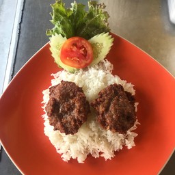 ข้าวหมูสับทอด