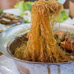 กุ้งอบวุ้นเส้น Baked Shrimp with Glass Noodles