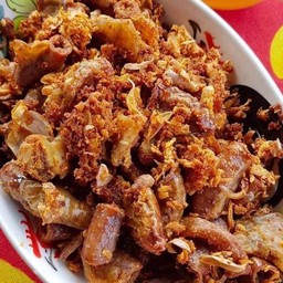 ใส้อ่อนทอดกระเทียม Fried Garlic Soft Intestines