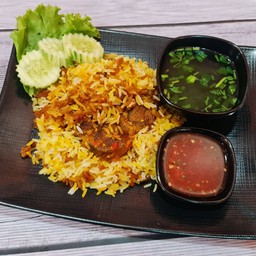 ข้าวหมกเนื้อทานที่ร้าน