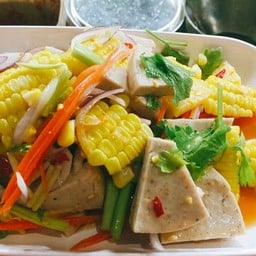 ยำหมูปากหวานข้าวโพด