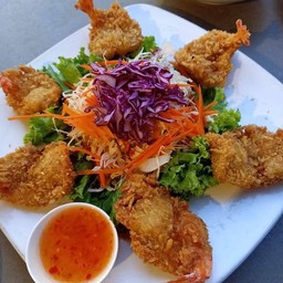 กุ้งชุบเกล็ดขนมปังทอด