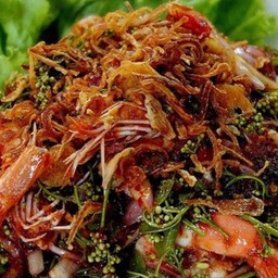 ยำสะเดากุ้งสด Neem & Shrimp Spicy Salad