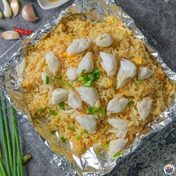 ข้าวผัดกรรเชัยงปูที่ใหญ่ ก้อนใหญ่