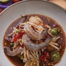ตำลาวกุ้งสด Tum Laotian Style & Shrimp