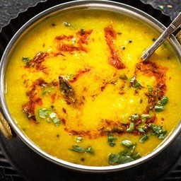 Yellow dal with 2 chapati