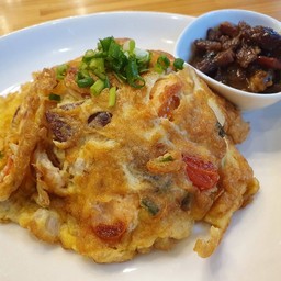 ข้าวไข่เจียวทรงเครื่อง+หมูหวาน