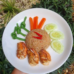 ข้าวผัดน้ำพริกกุ้งสด