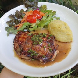 สเต็กไก่ซอสพริกไทย