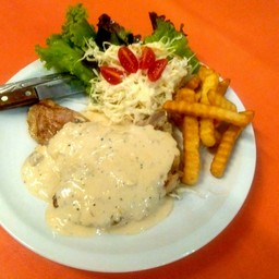 Lava Pork Steak With Cheese