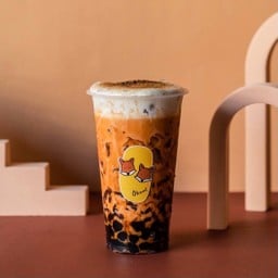 ชาไทยพ่นไฟ ใส่มุกบราวและเจลลี่บราวน์ชูการ์