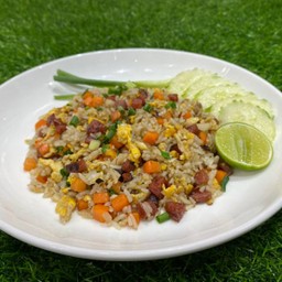ข้าวผัดหอมมะลิ (Fried Thai Jasmine Rice with Meat) #D