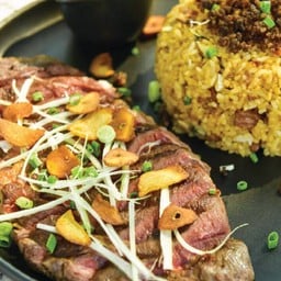 เนื้อพิคานย่าย่าเกลือ ข้าวจี่