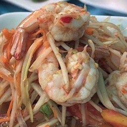 Papaya Salad With Shrimp Paste And Fresh Shrimp