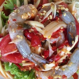 ตำกุ้งสด