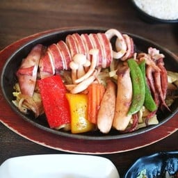 สเต็กปลาหมึก - ชุดข้าว