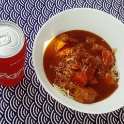 ราเมงแกงกะหรี่+โค้ก