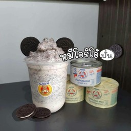 นมหมีปั่นโอรีโอ้