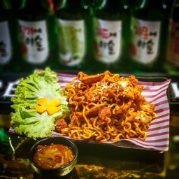 รามยอนไก่กรอบ (Ramyon Noodle with Crispy Chicken) #D