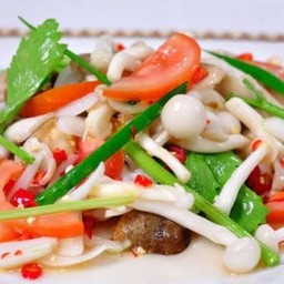 ยำเห็ดรวมหมูสับ