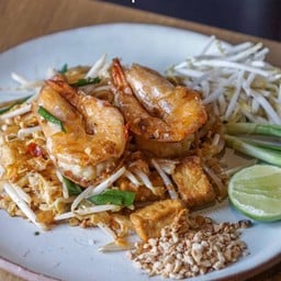 วุ้นเส้นผัดไทยกุ้งแชบ๊วย