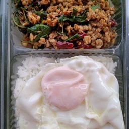 กะเพราหมูสับ ไข่ดาว