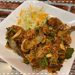 ลาบกุ้งสด