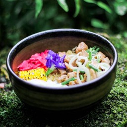 ข้าวหมูคุโรบูตะ ทรัฟเฟิลไข่ออนเซ็น