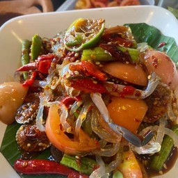 ตำหอยแครง+ปูม้า+เส้นแก้ว