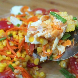 ตำข้าวโพดไข่เค็ม