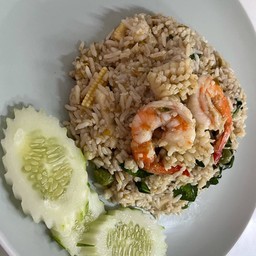 ข้าวผัดเขียวหวานทะเล